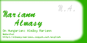 mariann almasy business card